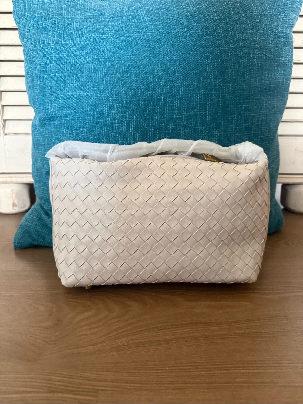 New! Woven Leather Purse